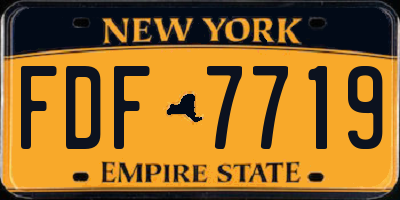 NY license plate FDF7719