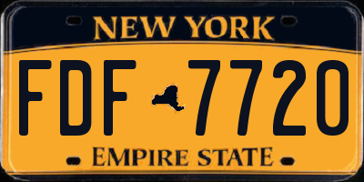 NY license plate FDF7720