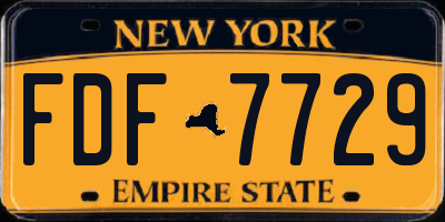 NY license plate FDF7729