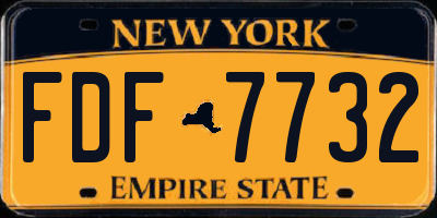 NY license plate FDF7732