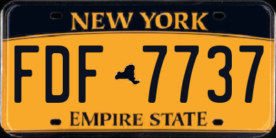NY license plate FDF7737