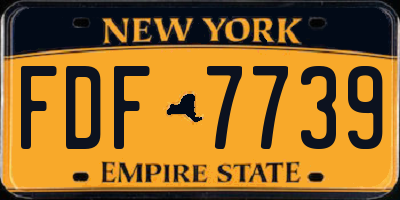 NY license plate FDF7739