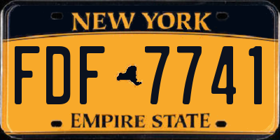 NY license plate FDF7741
