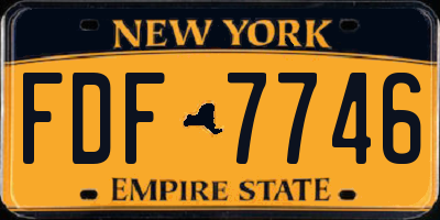 NY license plate FDF7746