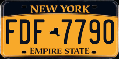 NY license plate FDF7790