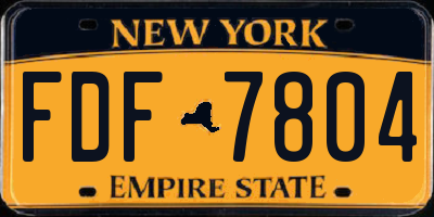 NY license plate FDF7804