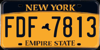 NY license plate FDF7813