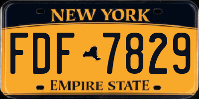 NY license plate FDF7829