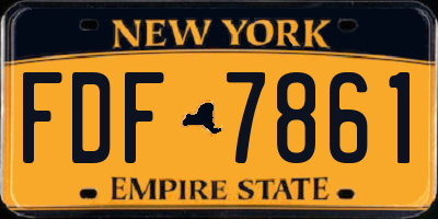 NY license plate FDF7861