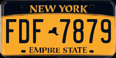 NY license plate FDF7879