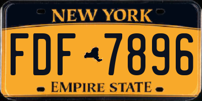 NY license plate FDF7896
