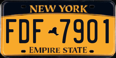 NY license plate FDF7901