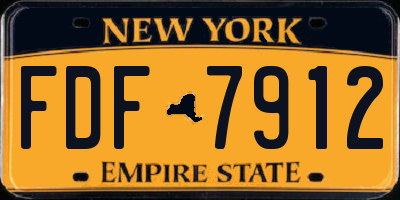 NY license plate FDF7912