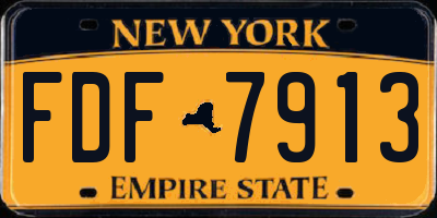 NY license plate FDF7913