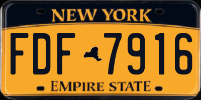 NY license plate FDF7916
