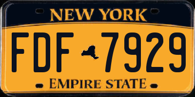 NY license plate FDF7929