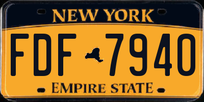 NY license plate FDF7940