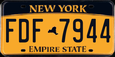 NY license plate FDF7944