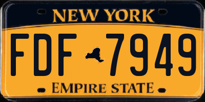 NY license plate FDF7949