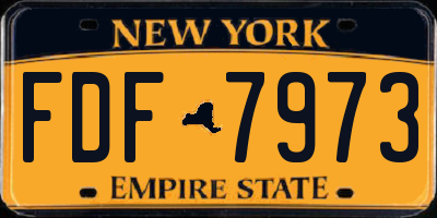 NY license plate FDF7973