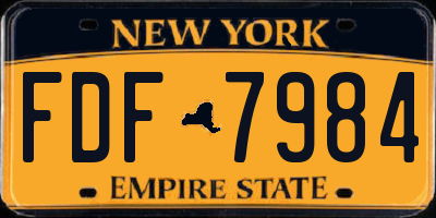 NY license plate FDF7984
