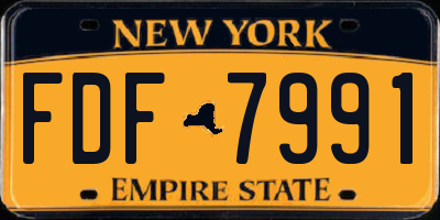 NY license plate FDF7991