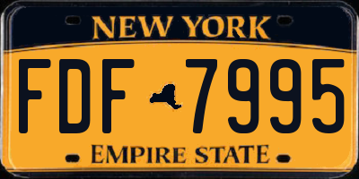 NY license plate FDF7995