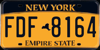 NY license plate FDF8164