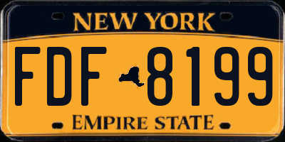 NY license plate FDF8199