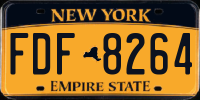 NY license plate FDF8264