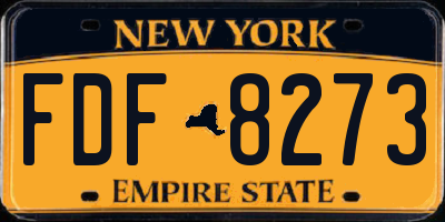 NY license plate FDF8273