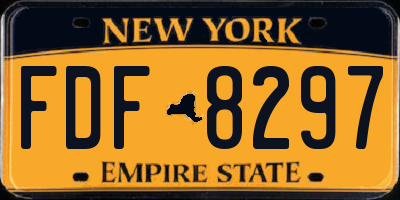 NY license plate FDF8297