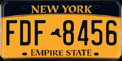 NY license plate FDF8456