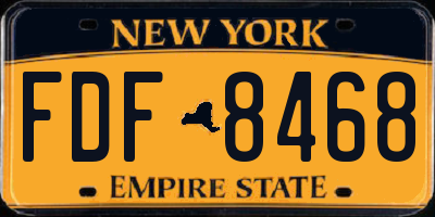 NY license plate FDF8468