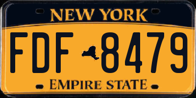 NY license plate FDF8479