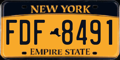 NY license plate FDF8491