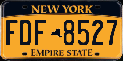NY license plate FDF8527