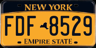 NY license plate FDF8529