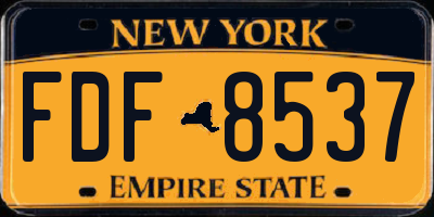 NY license plate FDF8537
