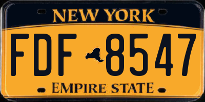 NY license plate FDF8547