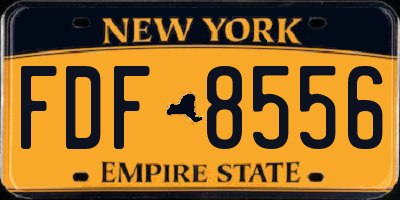 NY license plate FDF8556