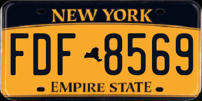 NY license plate FDF8569