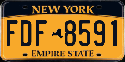 NY license plate FDF8591