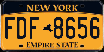 NY license plate FDF8656