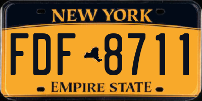 NY license plate FDF8711