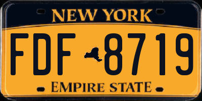 NY license plate FDF8719