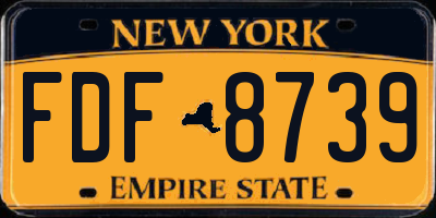 NY license plate FDF8739