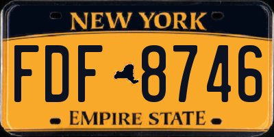 NY license plate FDF8746