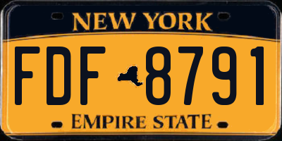 NY license plate FDF8791