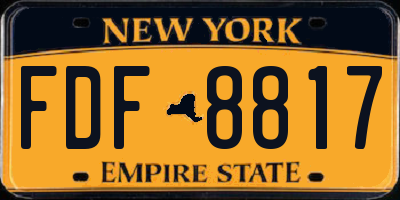 NY license plate FDF8817